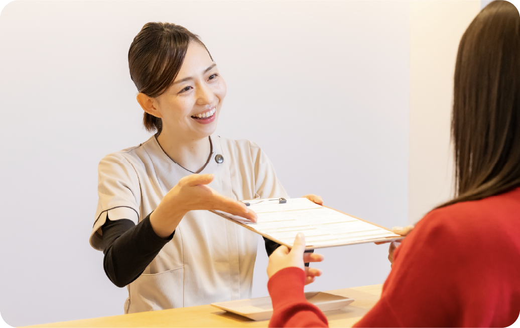 クリニックの受付